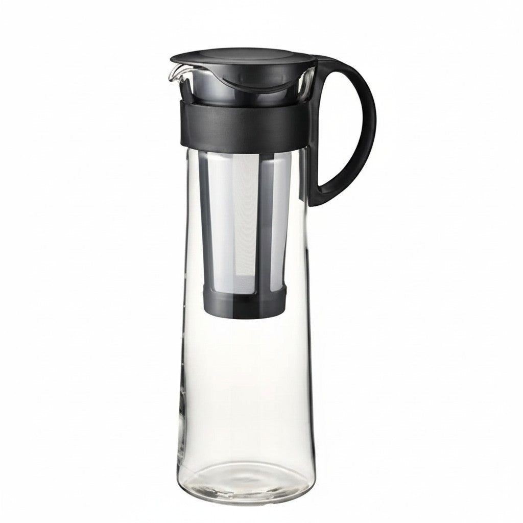 whb-superb HARIO Cold Brew Kaffeekanne aus Glas mit schwarzem Filter und Griff, 1000 ml Fassungsvermögen