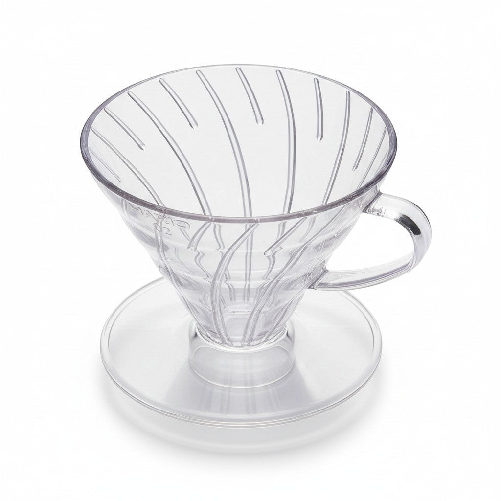 Transparenter HARIO Kaffee-Dripper VDR-01-T von whb-superb für 1-2 Tassen, spülmaschinenfestes Design