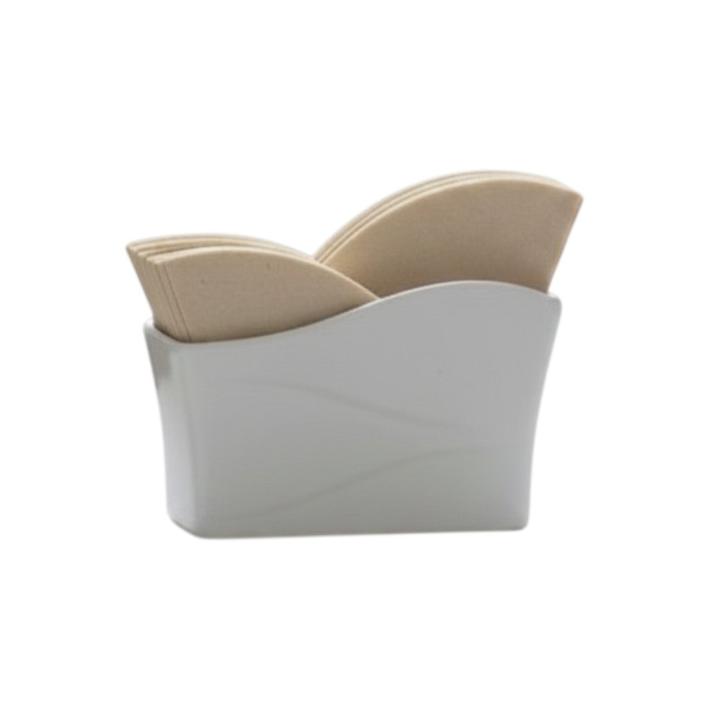whb-superb Hario V60 Papierablage aus weißer Keramik zur stilvollen Aufbewahrung von Kaffeefiltern