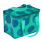 whb-superb Rex London isolierte Lunchtasche in Blau und Türkis mit Spotlight-Punktemuster aus recyceltem Kunststoff