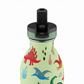 whb-superb 24Bottles Kinder-Edelstahltrinkflasche Jurassic Friends mit Strohhalm-Deckel und Dinosaurier-Motiv