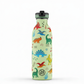 whb-superb 24Bottles Kinder-Trinkflasche aus Edelstahl mit buntem Dinosaurier-Muster und praktischem Trinkverschluss