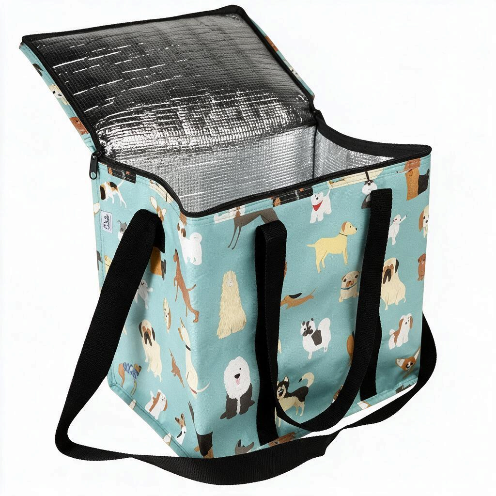 whb-superb Rex London Kühltasche mit Hunde-Motiv, isoliert, aus recyceltem Material, hellblau