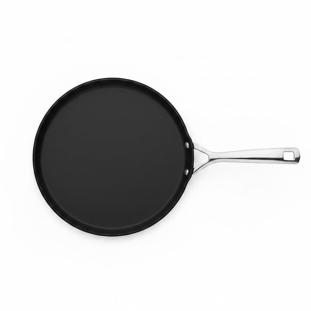 whb-superb LE CREUSET Aluminium-Antihaft Crêpespfanne 24 cm in Anthrazit mit genietetem Edelstahlgriff