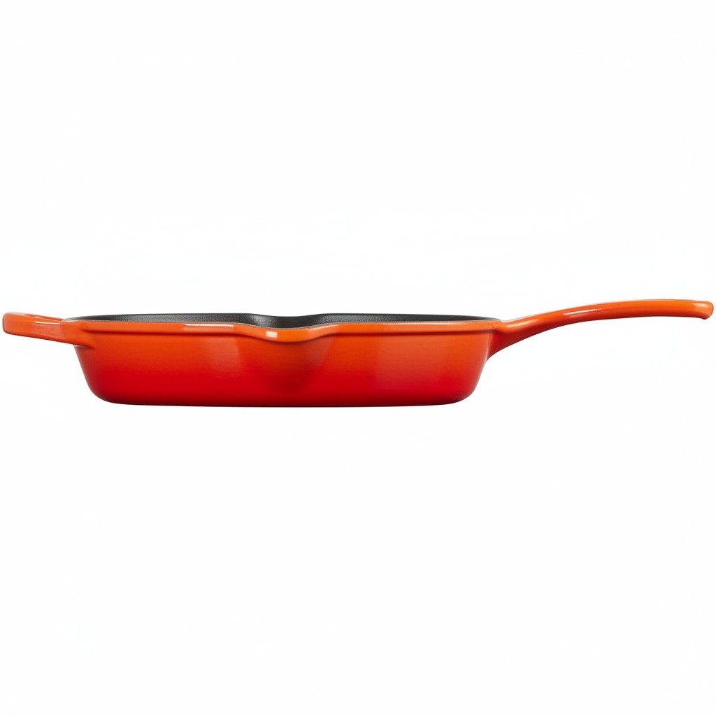 whb-superb Le Creuset Signature Gusseisen-Bratpfanne 26 cm in Ofenrot mit Hilfsgriff für alle Herdarten