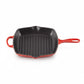 whb-superb Le Creuset Signature Gusseisen-Grillpfanne in Kirschrot mit Grillrippen und Ausgießnasen