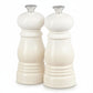whb-superb Le Creuset Salz- und Pfeffermühlen-Set in der Farbe Meringue aus robustem ABS-Kunststoff