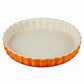 whb-superb Le Creuset Tarteform aus ofenrotem Steinzeug mit gewelltem Rand für Quiches und Tartes