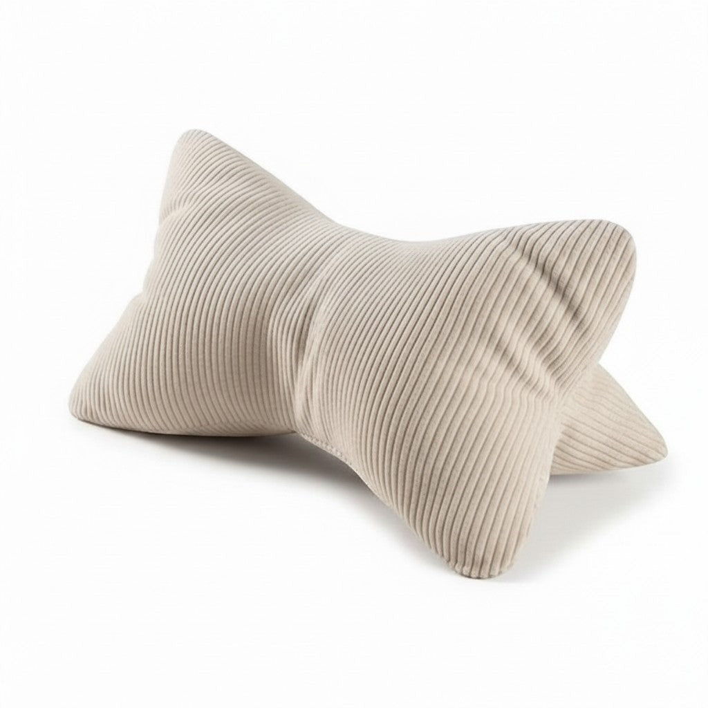 MAGMA Leseknochen INGA von whb-superb in Natur, ergonomisches Nackenkissen im Cord-Look, 42x22 cm, waschbar