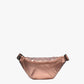 whb-superb LOQI Bauchtasche in glänzendem Roségold aus wasserabweisendem Polyester mit Reißverschluss