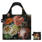 whb-superb LOQI Einkaufstasche aus recyceltem Taft mit Rachel Ruysch Blumenstillleben-Druck und kleiner Tasche