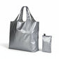 whb-superb LOQI Einkaufstasche in Matt Silver aus wasserabweisendem Polyester, faltbar und bis 20 kg belastbar