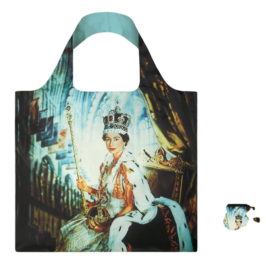 whb-superb LOQI Einkaufstasche mit Cecil Beaton Queen Elizabeth II Motiv aus Polyester inklusive passendem Zip-Etui
