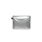 whb-superb LOQI Metallic Zip Pocket in Silber, wasserabweisendes Etui aus Polyester für Reisen und Alltag