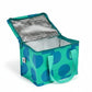 whb-superb Rex London Lunchtasche in Blau und Türkis mit Spotlight-Muster, isoliert mit silberner Innenfolie