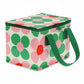 whb-superb isolierte Lunchtasche Daisy in Pink und Grün mit Gänseblümchen-Muster aus recyceltem Kunststoff