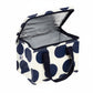 whb-superb Rex London Lunchtasche in Weiß mit marineblauen Punkten, isoliert und aus recyceltem Kunststoff