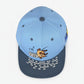 whb-superb Kinder Snapback in Blau und Grau mit Maus, Elefant und Ente Motiv sowie Boombox Stickerei