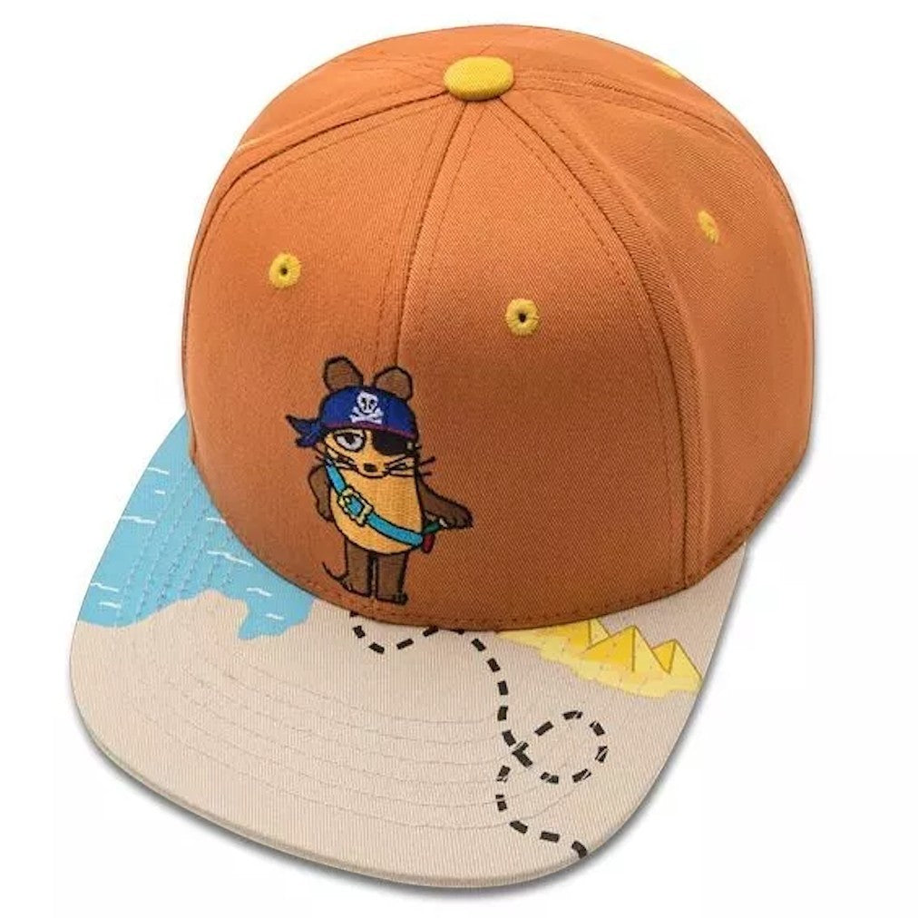 whb-superb koaa Die Maus Pirat Snapback Cap aus Baumwolle mit Stickerei für Kinder in Braun und Beige