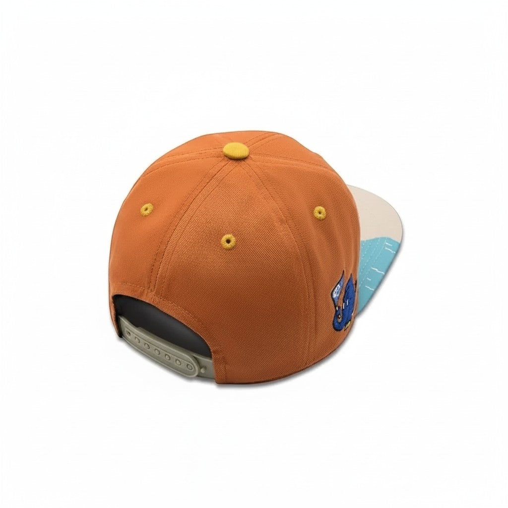 whb-superb Die Maus Pirat Snapback Cap für Kinder aus Baumwolle in Orange mit verstellbarem Druckknopfverschluss