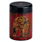 whb-superb runde Metalldose mit afrikanischem Elefantenmotiv in Rot und Gold, 125g Fassungsvermögen