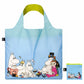 whb-superb MOOMIN Family Einkaufstasche aus recyceltem Polyester mit Mumin-Motiv und kleiner Zubehörtasche in Hellblau