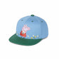 whb-superb Peppa Wutz Snapback Cap für Kleinkinder in Hellblau und Grün mit Frühlingsmotiv und Blumen