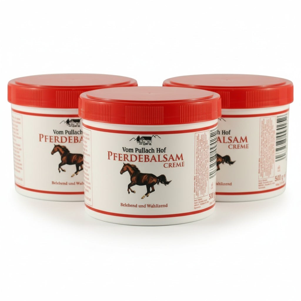 whb-superb Pullach Hof Pferdebalsam kühlende Creme im 3er-Set zur Pflege von Muskeln und Gelenken