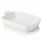 whb-superb Le Creuset rechteckige Auflaufform aus weißem Steinzeug mit 32 cm Länge für den Ofen