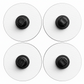 whb-superb silwy Magnet-Pins Flex 4er Set mit weißen Metall-Nano-Gel-Pads zur bohrfreien Befestigung