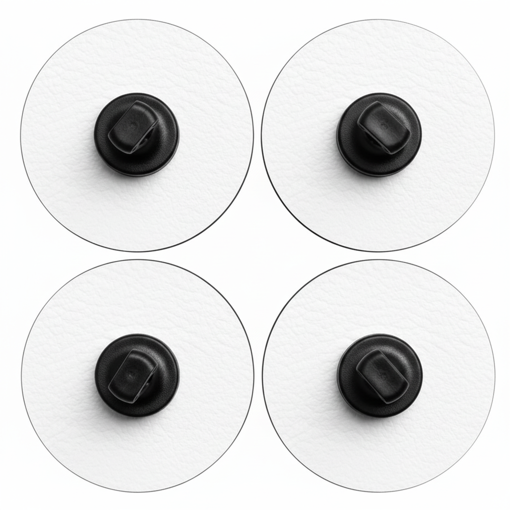 whb-superb silwy Magnet-Pins Flex 4er Set mit weißen Metall-Nano-Gel-Pads zur bohrfreien Befestigung