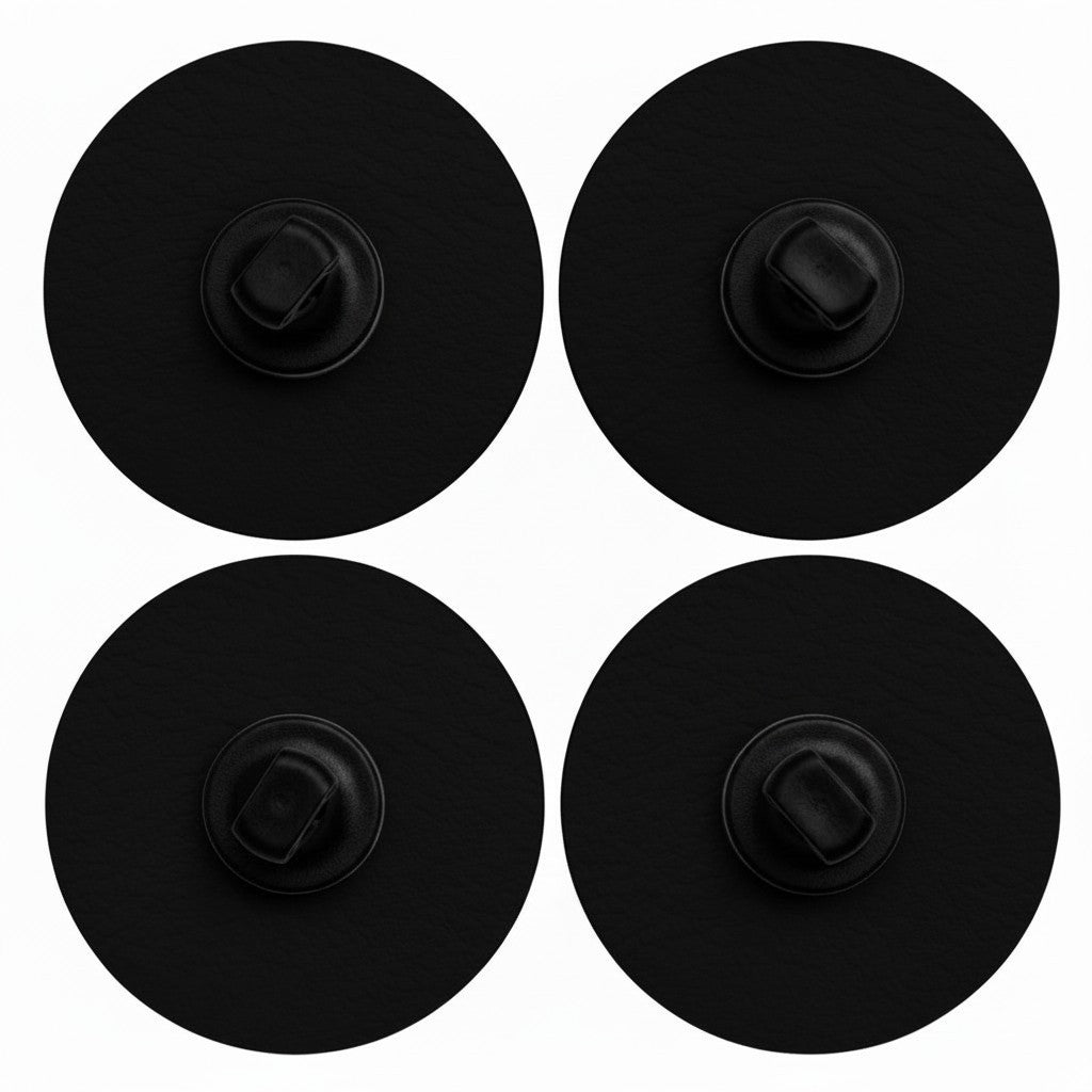 whb-superb silwy Magnet-Pins Flex Set mit vier schwarzen runden Magneten und Nano-Gel-Pads für Camping und Haushalt
