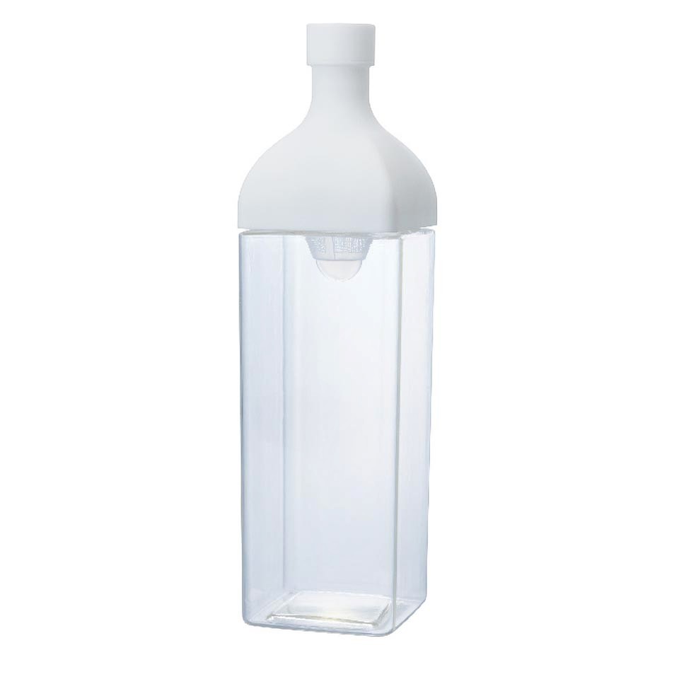 whb-superb weiße Teeflasche aus Kunststoff mit integriertem Filter für Kaltgetränke, 1200 ml