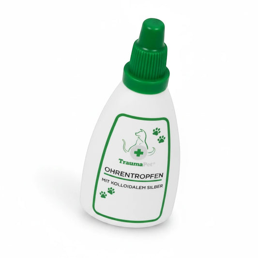 whb-superb TraumaPet Ohrentropfen mit kolloidalem Silber in einer 50 ml Flasche zur Pflege von Hunde- und Katzenohren