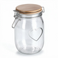 whb-superb Vorratsglas Heart aus Glas mit Kiefernholzdeckel und Bügelverschluss, 1000 ml Fassungsvermögen