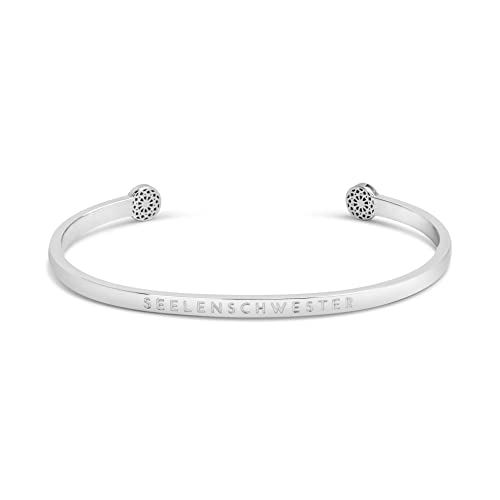 Simple Pledge "Seelenschwester" Armreif - Silber - Blind