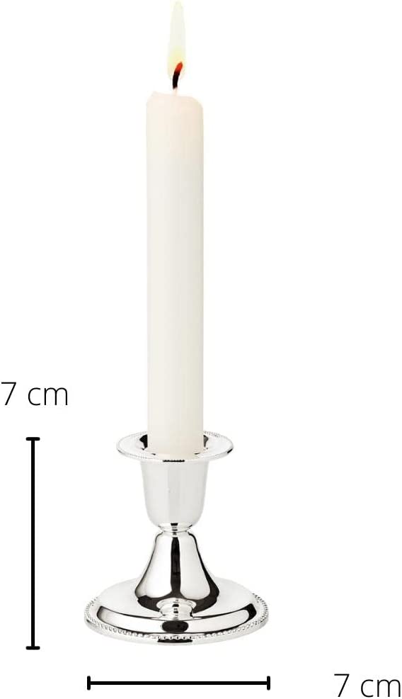 Edzard Kerzenständer Perla (2er Set) versilbert, H 7 cm