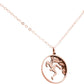Gemshine Alpin Berg Klettern Halskette in 925 Silber, rose