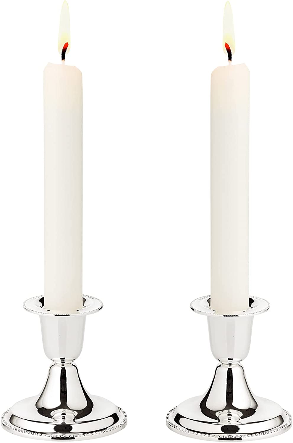 Edzard Kerzenständer Perla (2er Set) versilbert, H 7 cm