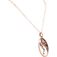 Gemshine Alpin Berg Klettern Halskette in 925 Silber, rose