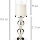 Edzard Kerzenleuchter Bamboo versilbert, 34 cm