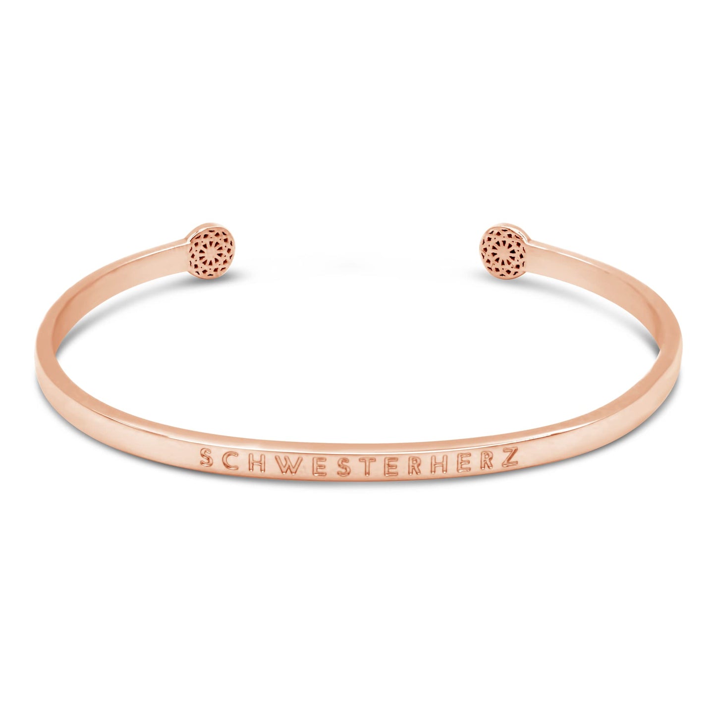 Simple Pledge "Schwesterherz" Armreif - Rosegold - Blind