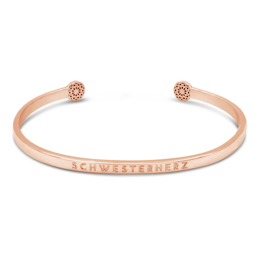Simple Pledge "Schwesterherz" Armreif - Rosegold - Blind
