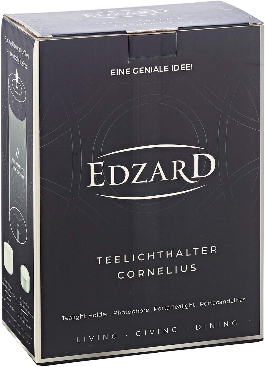 Edzard 4er Set Teelichthalter Dauerkerze Cornelius Pine