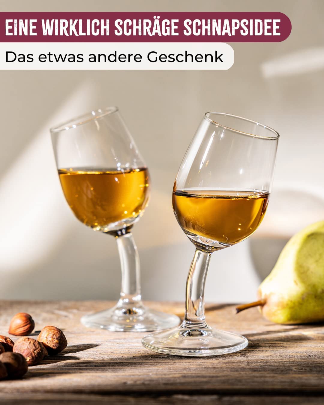 Kornrad Krumm - Schräges Schnapsglas-Set (6 Stück)