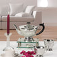 Edzard Stövchen Carmen (19x19 cm) - Tee Warmhalteplatte aus Glas & Silber, Kaffeewärmer mit Teelicht - Teelichthalter für Kaffeekanne & Teekanne