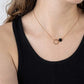Kerbholz Geometrics Collection Twin Necklace – Damen Halskette mit Naturholz Anhänger in Roségold
