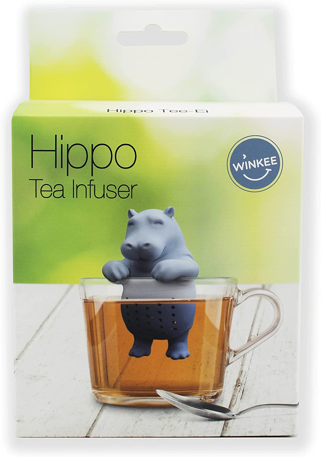 Winkee Tierisches Teeei Hippo | Silikon Tee-Ei für losen Tee