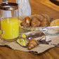 Edzard Butterdose, versilbert, mit Glasschale und Messer