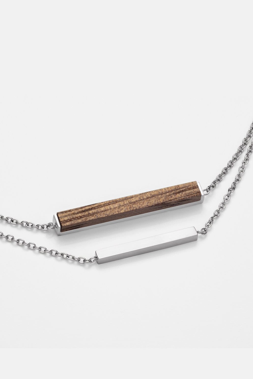 Kerbholz Rectangle Bracelet Walnuss